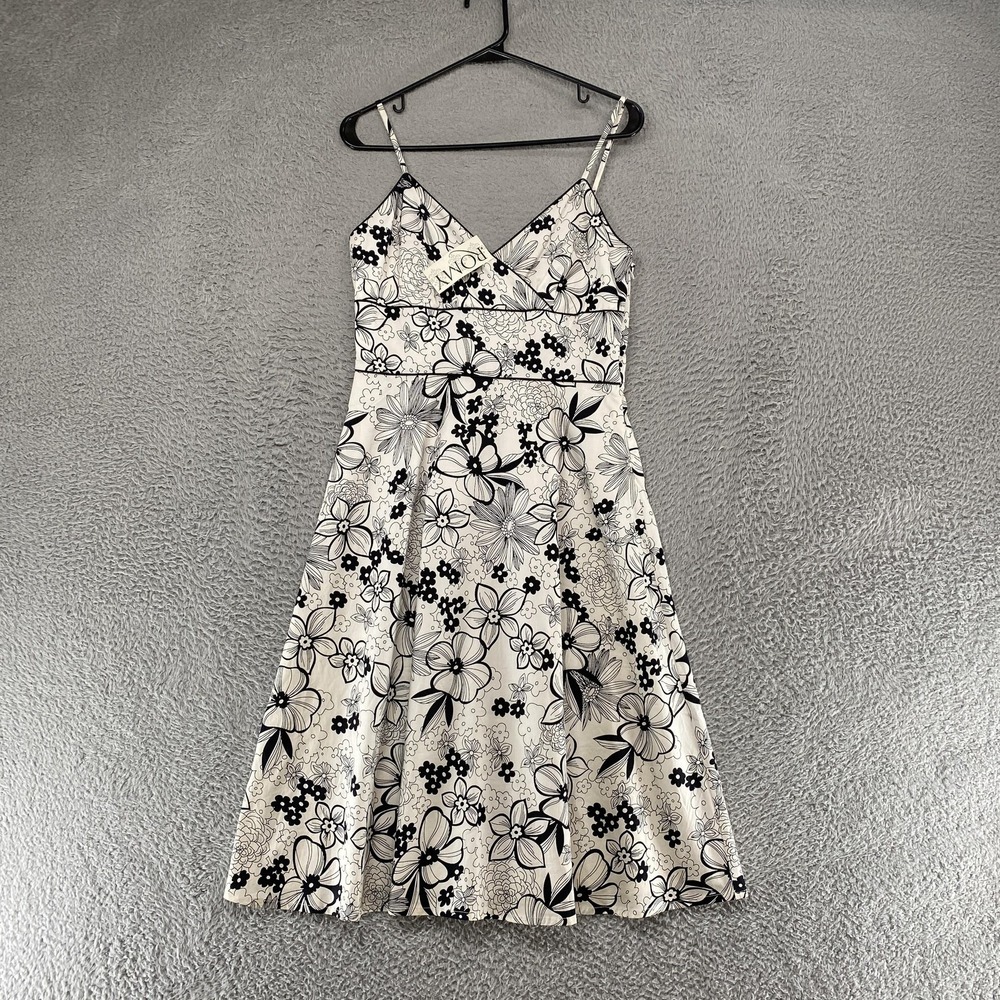Romy Y2K Dress Womens Medium Babydoll Floral Spaghetti Strap Zip Sundress Retro
